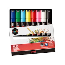 Uni Posca Pc-8K 8.0 Su Bazlı Boyama Markörü Ana Renk 7+1 Set