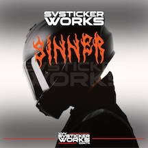 Sinner Kask Sticker Tüm Kasklar Uyumlu Tek Yön 1 Adet Turuncu