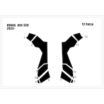 Honda Adv 350 Tank Pad Ve Grenaj Kaplama Siyah 91201796