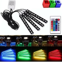 Araç Içi Ayak Altı Müziğe Ve Sese Duyarlı 9 Ledli Kumandalı Led (468671602)