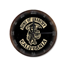 Sons Of Anarchy California Dekoratif Duvar Saati Krem - Siyah