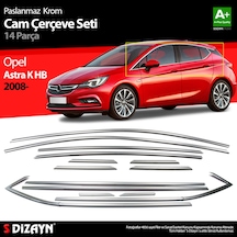 S-Dizayn  Opel Astra K Hb Krom Cam Çerçeve Seti 14 Prç 2015 Üzeri
