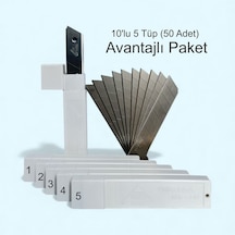 Zorro 1404 Geniş Maket Bıçağı Yedeği 18mm 7 Kırımlı 50 Adet
