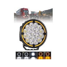 Tır Kamyon Traktör 9 İnç Led Sis Farı Angel Halka Metal Kasa 100 W Süper Delici Aydınlatma 12-24v