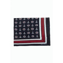 Çapa Dümen Desenli Bandana 50 50 - Renk: Lacivert
