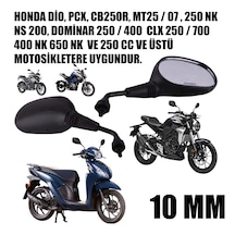 10 Mm Evrensel Motosiklet Ayna Aparatı 250 Cc Ve Üzeri Motorlarla Uyumlu Dayanıklı Bağlantı Adaptörü