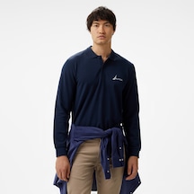 Nautica Erkek Lacivert Classic Fit Uzun Kollu Polo Düz Ke37400t Lacivert