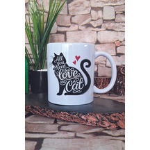 Kedi Komik Zeki Esprili Kedisever Kedi Sahibi Akıllıca Hediye Baskılı Kupa Bardak Beyaz
