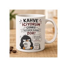 Eğlenceli Tasarımlı Kupa Bardak Beyaz Beyaz