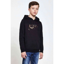 Tshirthane Disturbed Asylum Metal Rock Müzik Baskılı Unisex Çocuk Sweatshirt Siyah