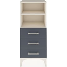 Arges Komodin 2 Raflı 3 Çekmeceli 44x30x106 Aytaşı-antrasit Aytaşı