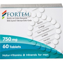 Fortem Erkek Bay Biotin ve Çinko İçeren Tablet (60 Adet)