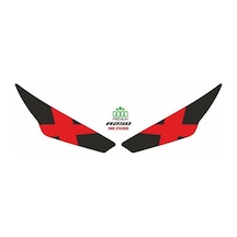 Rks R250 2023 - 2024 Uyumlu Far Sticker X Kırmızı Standart