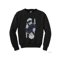 Gojo Satoru Jujutsu Siyah Sweatshirt