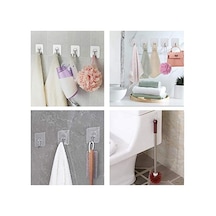 Yapışkanlı Duvar Kancaları Banyo Mutfak 24 Paket Ağır Hizmet 10 Kg Maks Çivisiz Yapışkan Askılar Paslanmaz Kancalı Yardımcı Havlu Banyo Tavan Kancaları 7/8 Yaş