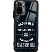 Xiaomi Redmi Note 10 - 10s Peaky Blinders Management Tasarımlı Glossy Telefon Kılıfı Siyah