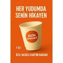 Karton Bardak 7 Oz Kağıt Bardak Özel Baskılı Logolu 1000 Adet 3000
