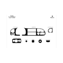 Ford Transit Torpido Kaplama 1997-2000 8 Parça Piano Black