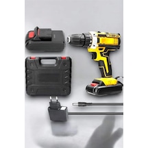 Hubrendy Tekno 24 Parça Çift Bataryalı Şarjlı Matkap Seti 24w Motor Ve Otomatik Mil Kilitli Tasarım