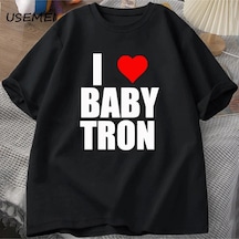 Startmore Ben Aşk Babytron T Shirt Erkekler Rapçi T-shirt Shiboyboyz Streetwear Harajuku Pamuk Unisex R 3020 Siyah