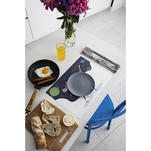 Dekoratif Baskılı Keçe Amerikan Servisi, Supla 4'Lü Servis Takım  -423 Çok Renkli