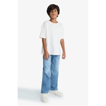 Defacto Erkek Çocuk Wide Leg Geniş Paça Pantolon F0452a825aunm35 Mavi