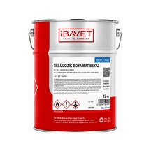 İbavet Selülozik Boya Mat Beyaz 12 Kg