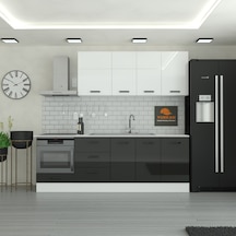 235 Cm Mutfak Dolabı Mdf Kapak Tezgah Dahil Yrkn235 99 Siyah