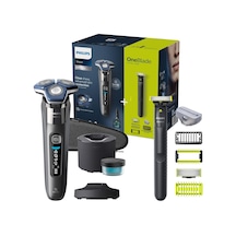 Philips Shaver S7000 - Islak Ve Kuru Tıraş Makinesi, Katlanır Düzelticili Erkekler İçin Elektrikli Tıraş Makinesi, Skinıq Teknolojisi, Temizleme İstasyonu Ve Kartuş Ve Philips Oneblade S7887/78 Modelleri