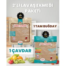 2'li Paket 1 Paket Ekşi Hamurlu Tam Buğday Lavaş Ekmeği - 1 Paket Ekşi Hamurlu Çavdar Lavaş Ekmeği