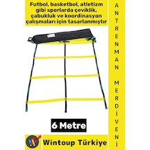 Antrenmanmalzemesi Futbol Basketbol Spor Koordinasyon Çabukluk Çantalı Antrenman Merdiveni 6 Metre Çok Renkli