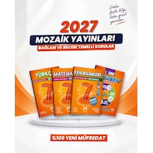 Mozaik Yayınları 2027 7. Sınıf Türkçe + Matematik + Fen Bilimleri + Paragraf Yeni Müfredat Bağlam Temelli Soru Bankası Seti 4 Kitap