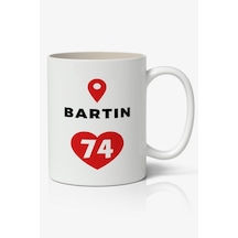 Bartın Baskılı Kupa Bardak Baskılı Kahve Kupa Bardak Beyaz