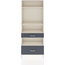 Arges Dolap 4 Raflı 2 Çekmeceli 88x30x221 Aytaşı-antrasit Aytaşı