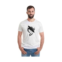Luffy One Piece Black And White Baskılı Beyaz Erkek Tshirt