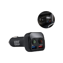 Powermaster Pm-24634 Bluetooth 5.0 32 Gb Led Ekran Usb/bt/tf/çift Usb 3.4 Amper Fm Transmitter