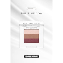 Missha Triple Shadow Yumuşak Dokulu Dökülme Yapmayan 3 Renkli Göz Farı 16 Rose Fondue