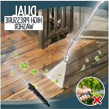 Pazly Yüksek Basınçlı Çift Nozullu Yıkama Tabancası - Ev, Bahçe Ve Araç Temizliği İçin Pratik Çözüm, Enerji Tasarruflu Altı