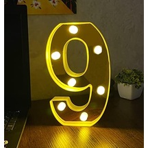 3d Işıklı Led Sayı Dekoratif Aydınlatma Büyük Boy 9