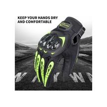 Pazly Erkek Kadın Motosiklet Eldivenleri - Kaymaz, Nefes Alabilir, Dokunmatik Uyumlu, Diz Koruma Eldiven Seti