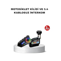 Bluetooth 5.4 İntercom Ve Alarmlı Disk Kilidi Seti Güçlü Ses Ve Güvenlik