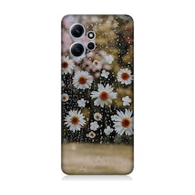 Xiaomi Redmi Note 12 Uyumlu Yağmur Ve Papatyalar Desenli Silikon Kılıf
