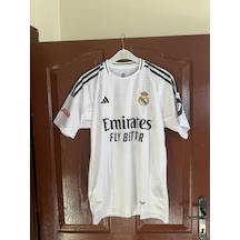 Real Madrid Yeni Sezon Bellingham 5 Futbol Forması Beyaz Çok Renkli