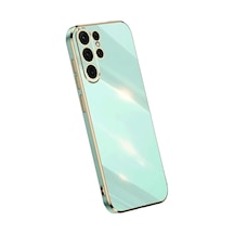 Muratech Newface Samsung Galaxy Uyumlu  S24 Ultra Kılıf Volet Silikon - Açık Yeşil