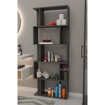 Scala 5 Raflı Banyo Dolabı Banyo Rafı Çok Amaçlı Dolap-antrasit Gri