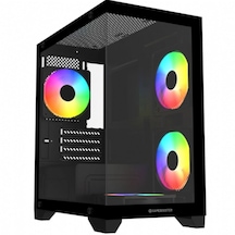 Gamebooster Gb-m6001b 600w 4 12cm Raınbow Fanlı Usb 3.0 Seavıew Mıd-t M-atx Gamıng Siyah Kasa