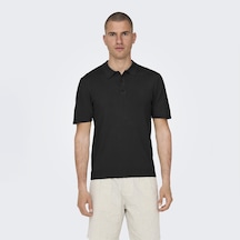 Only & Sons Erkek Siyah Polo Tişört 22022219-b Siyah