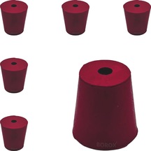 Borox Kauçuk Tıpa Delikli No.9 21.5 x 28 x 31 MM 5 Adet
