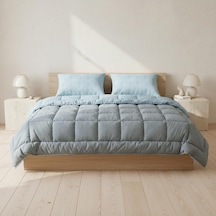 Tr Çift Kişilik Çift Taraflı Welsoft Comforter Yorgan Seti, Mavi, 195x215 Cm Genel