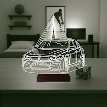 Luvivia Araba Otomobil Bmw Kişiye Özel 3d Lamba - Masa Gece Lambası Şeffaf